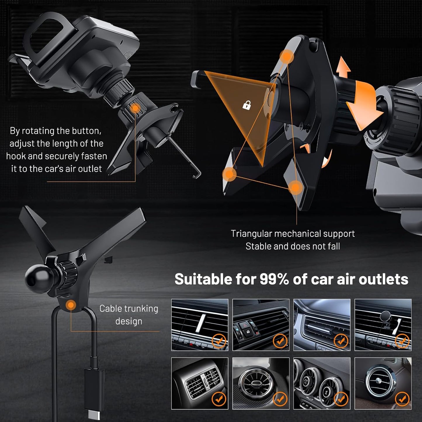 2 in 1 Auto Rotating Phone Holder